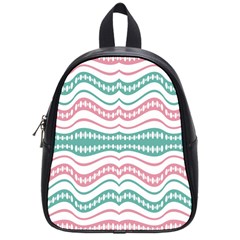 Waving Lines Vivid Pattern School Bag (small) by dflcprintsclothing