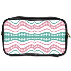 Waving Lines Vivid Pattern Toiletries Bag (two Sides)