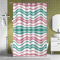 Waving Lines Vivid Pattern Shower Curtain 48  X 72  (small)  by dflcprintsclothing