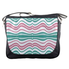 Waving Lines Vivid Pattern Messenger Bag by dflcprintsclothing