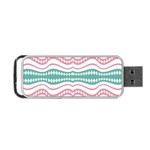 Waving Lines Vivid Pattern Portable USB Flash (Two Sides) Back