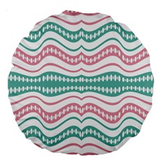 Waving Lines Vivid Pattern Large 18  Premium Round Cushions by dflcprintsclothing