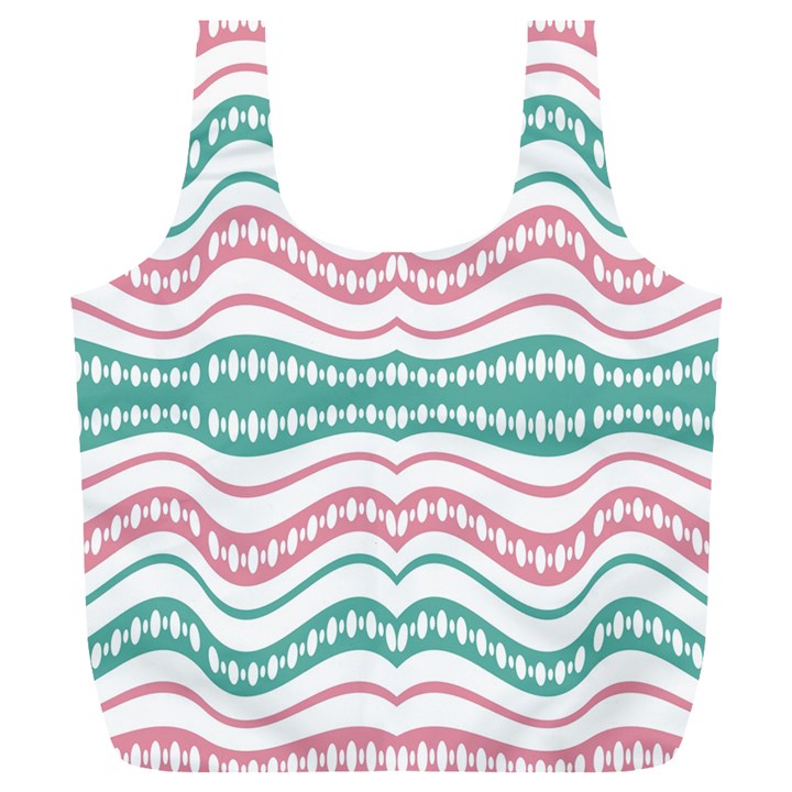 Waving Lines Vivid Pattern Full Print Recycle Bag (XL)