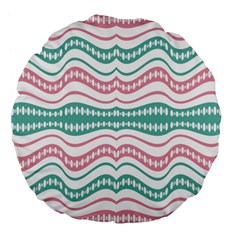 Waving Lines Vivid Pattern Large 18  Premium Flano Round Cushions by dflcprintsclothing