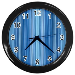 Ambient 1 In Blue Wall Clock (black) by bruzer