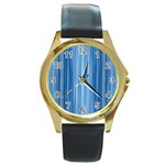 Ambient 1 in Blue Round Gold Metal Watch Front