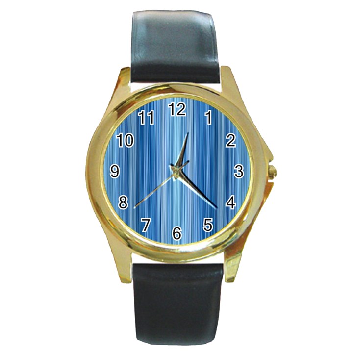 Ambient 1 in Blue Round Gold Metal Watch