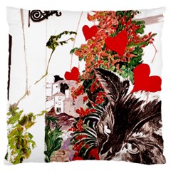 Romance Large Flano Cushion Case (two Sides) by Heart