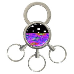 Fractal Flower 3-ring Key Chain by Sparkle