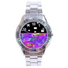 Fractal Flower Stainless Steel Analogue Watch by Sparkle