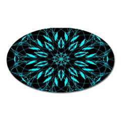 Digital Handdraw Floral Oval Magnet by Sparkle