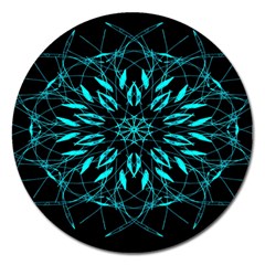 Digital Handdraw Floral Magnet 5  (round) by Sparkle