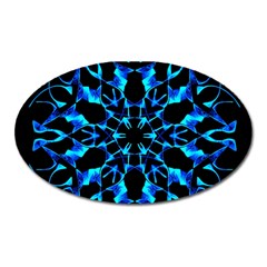 Digital Handdraw Floral Oval Magnet by Sparkle