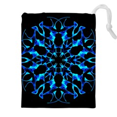 Digital Handdraw Floral Drawstring Pouch (4xl) by Sparkle