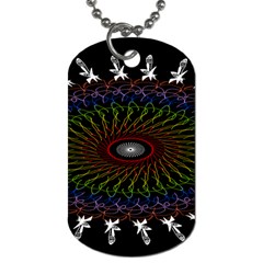 Digital Handdraw Floral Dog Tag (two Sides) by Sparkle