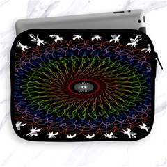 Digital Handdraw Floral Apple Ipad 2/3/4 Zipper Cases by Sparkle