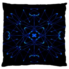 Digital Handdraw Floral Large Flano Cushion Case (two Sides) by Sparkle