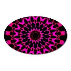 Digital Handdraw Floral Oval Magnet by Sparkle