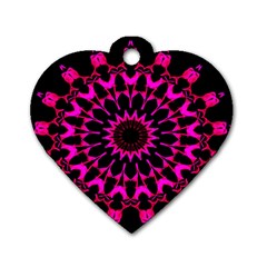 Digital Handdraw Floral Dog Tag Heart (two Sides) by Sparkle