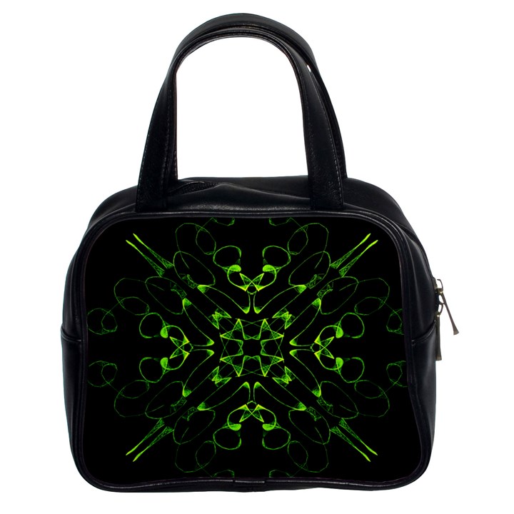 Digital Handdraw Floral Classic Handbag (Two Sides)