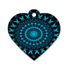 Digital Handdraw Floral Dog Tag Heart (two Sides)