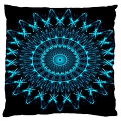 Digital Handdraw Floral Large Flano Cushion Case (one Side) by Sparkle