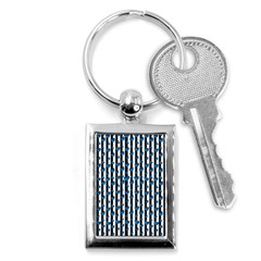 Blue Hearts Key Chain (rectangle) by designsbymallika