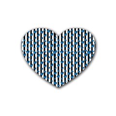 Blue Hearts Rubber Coaster (heart)  by designsbymallika