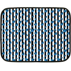 Blue Hearts Fleece Blanket (mini) by designsbymallika