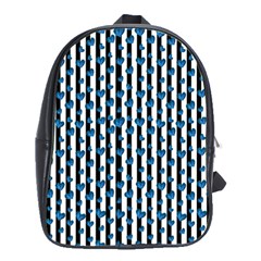 Blue Hearts School Bag (large) by designsbymallika