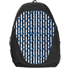 Blue Hearts Backpack Bag by designsbymallika