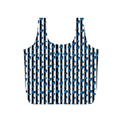 Blue Hearts Full Print Recycle Bag (s) by designsbymallika