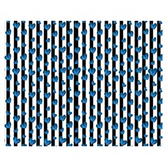 Blue Hearts Double Sided Flano Blanket (medium)  by designsbymallika