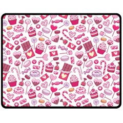 Chocolates And Love Fleece Blanket (medium) 