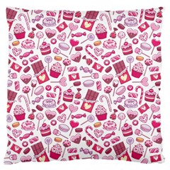 Chocolates And Love Standard Flano Cushion Case (one Side) by designsbymallika