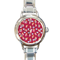 Cupid Love Round Italian Charm Watch by designsbymallika