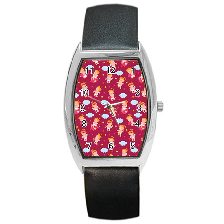 Cupid Love Barrel Style Metal Watch