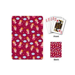 Cupid Love Playing Cards Single Design (mini) by designsbymallika