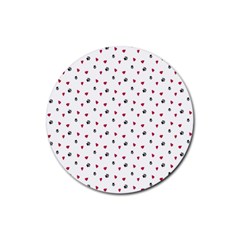 Dog Love Rubber Coaster (round)  by designsbymallika