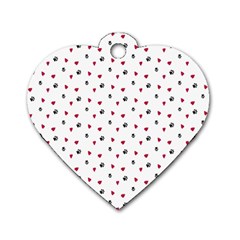 Dog Love Dog Tag Heart (one Side) by designsbymallika