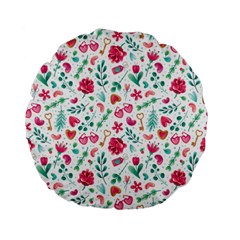 Fallen In Love Standard 15  Premium Flano Round Cushions by designsbymallika