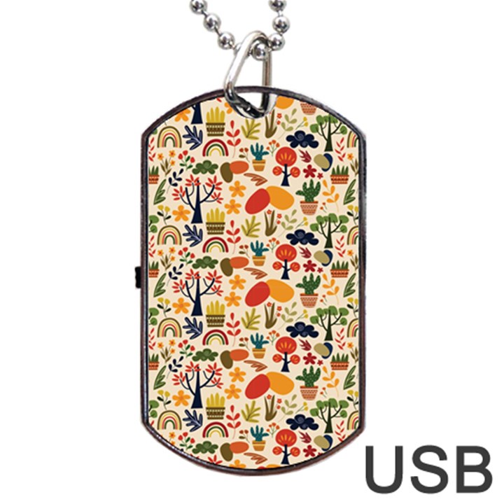 Garden Of Love Dog Tag USB Flash (One Side)