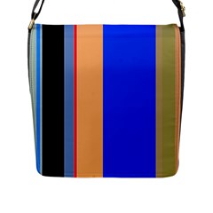 Stripes  Flap Closure Messenger Bag (l) by grafikamaria