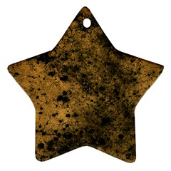 Orange Grunge Print Star Ornament (two Sides) by dflcprintsclothing