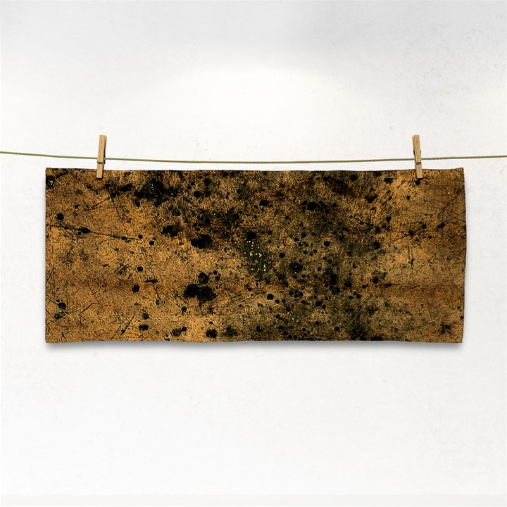 Orange Grunge Print Hand Towel