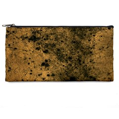 Orange Grunge Print Pencil Case