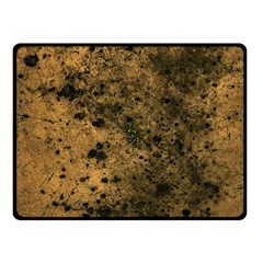 Orange Grunge Print Fleece Blanket (small)