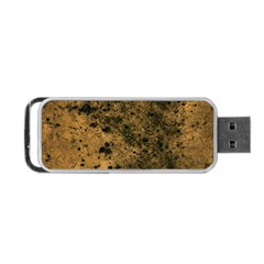 Orange Grunge Print Portable Usb Flash (one Side) by dflcprintsclothing