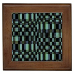 Dark Geometric Pattern Design Framed Tile by dflcprintsclothing