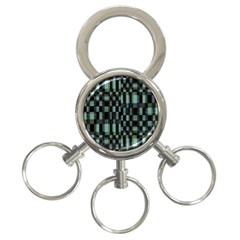 Dark Geometric Pattern Design 3-ring Key Chain by dflcprintsclothing